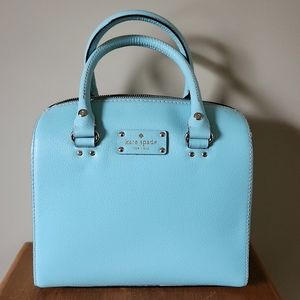 Kate Spade Wellesley Alessa Handbag with crossbody strap - Tiffany blue